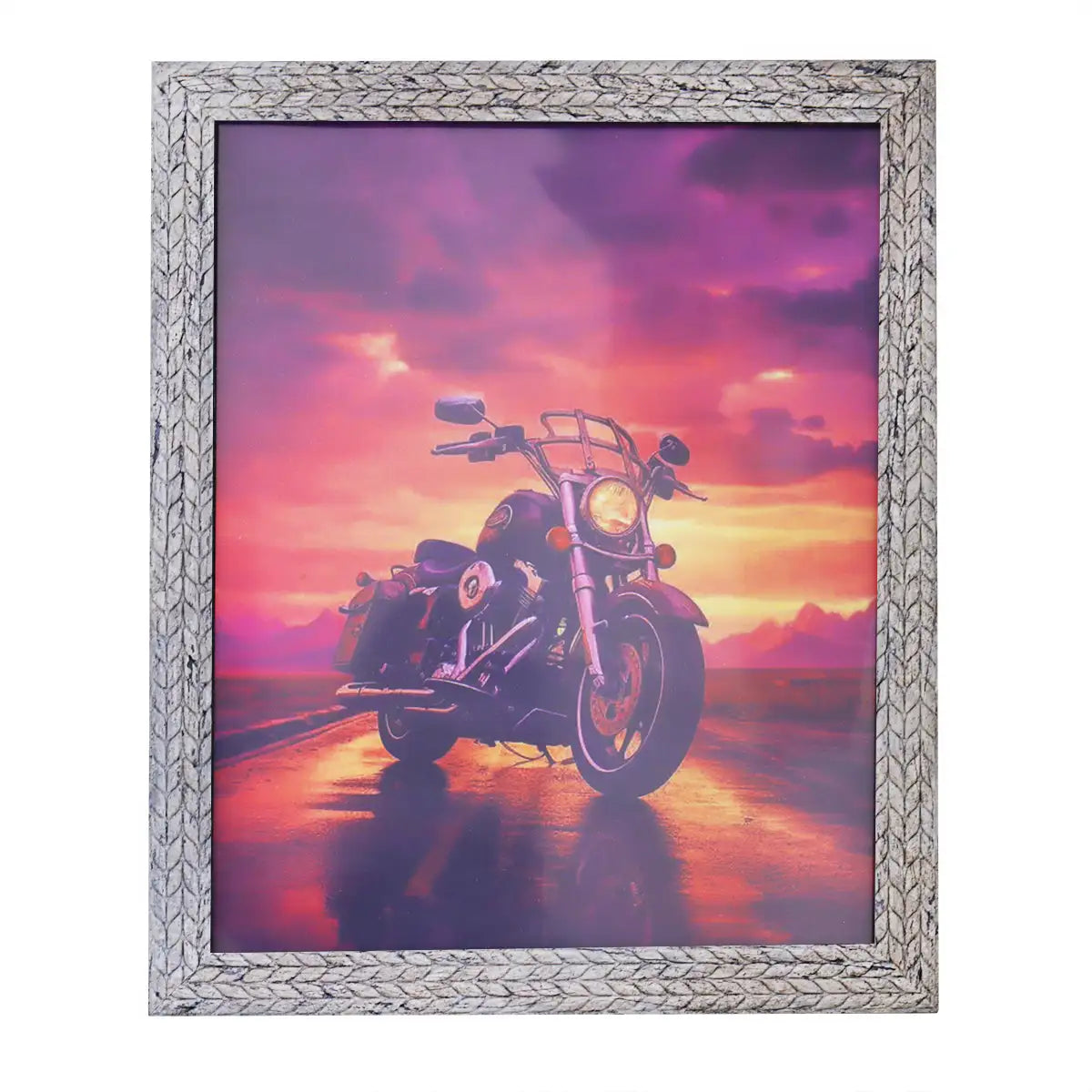 Portarretratos Motorcycle, Color Plata, 20x25cm