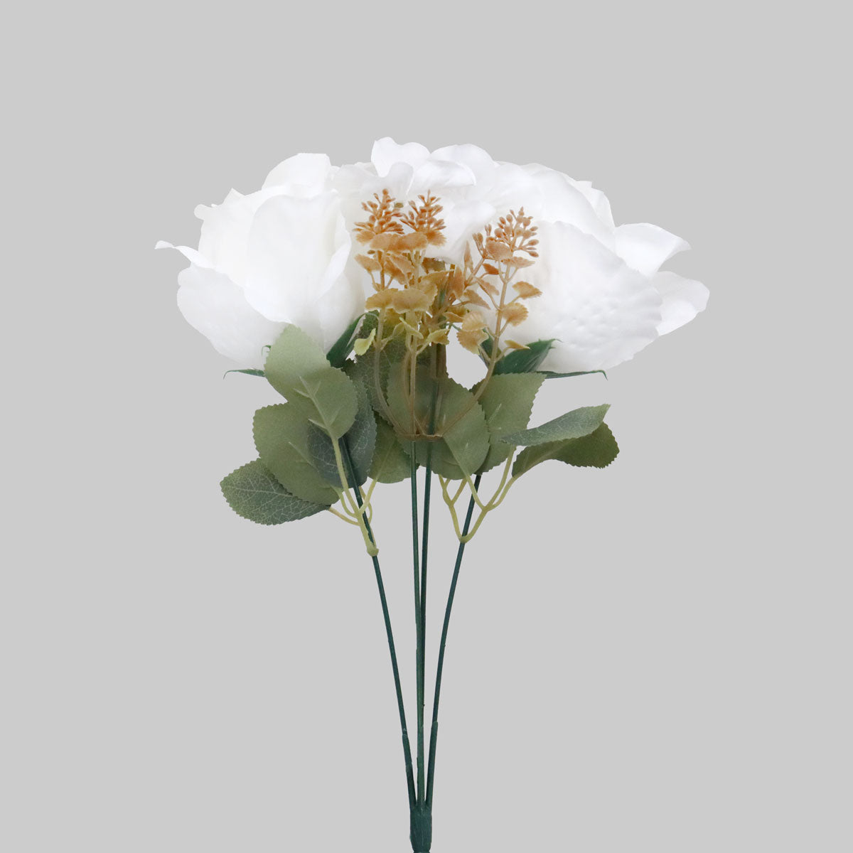 Rosas Artificiales, Color Blanco, 2 pzas