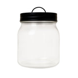 Frasco de Cristal con Tapa Negra, 500 ml