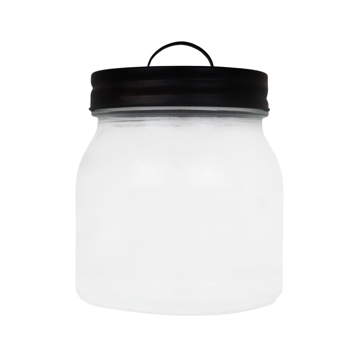 Frasco de Cristal con Tapa Negra, 500 ml