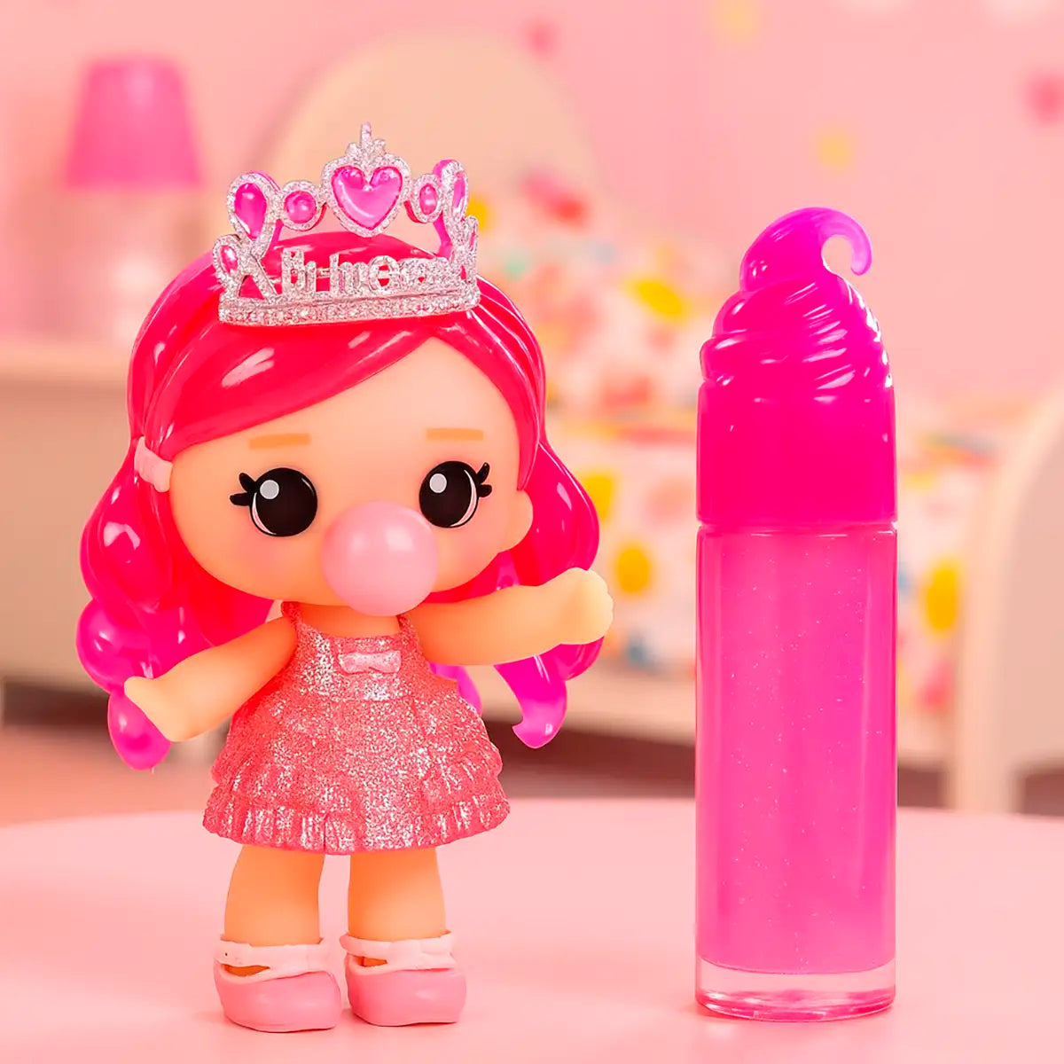 Muñeca Yummiland Bianca Bubblegum, Kit DIY de Brillo de Labios