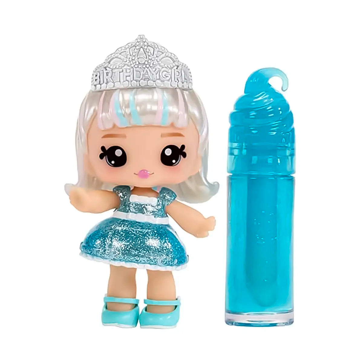 Muñeca Yummiland, Callie Birthday Cake, Kit DIY de Brillo de Labios