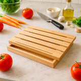 Tabla para Cortar de Madera, con Recogedor de Migajas