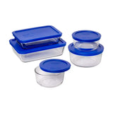 Juego de 5 Recipientes de Vidrio, Pyrex