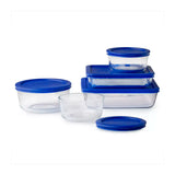 Juego de 5 Recipientes de Vidrio, Pyrex