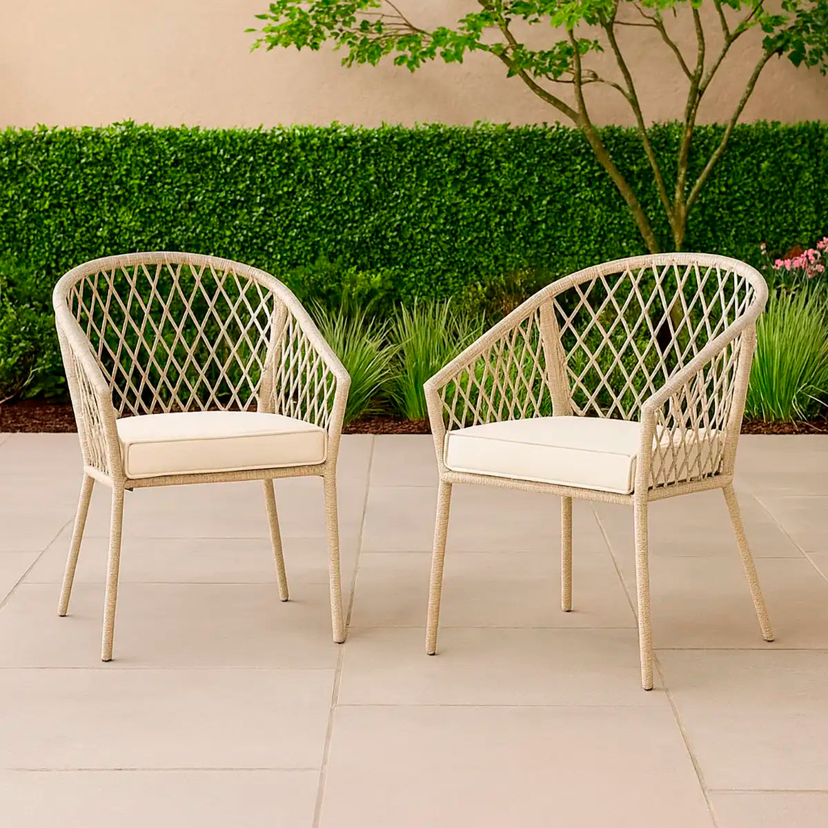 Set de Sillas de Comedor, Ratán, Color Beige, 2 pzas, Threshold