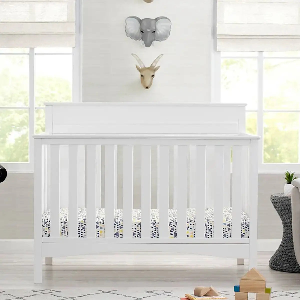 Cuna Convertible 6 en 1 Skylar, Delta Children, Color Blanco