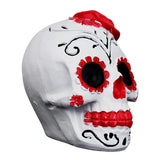 Catrina, Flores, Figura de Cerámica, Color Rojo