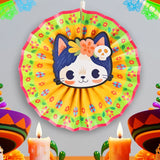 Gato, Decoración Colgante de Papel, Día de Muertos