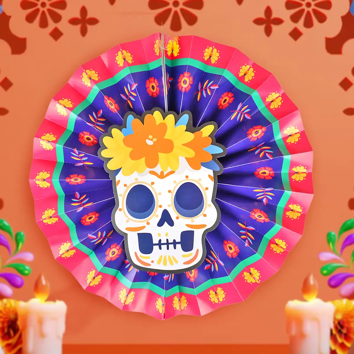 Catrín, Decoración Colgante de Papel, Día de Muertos