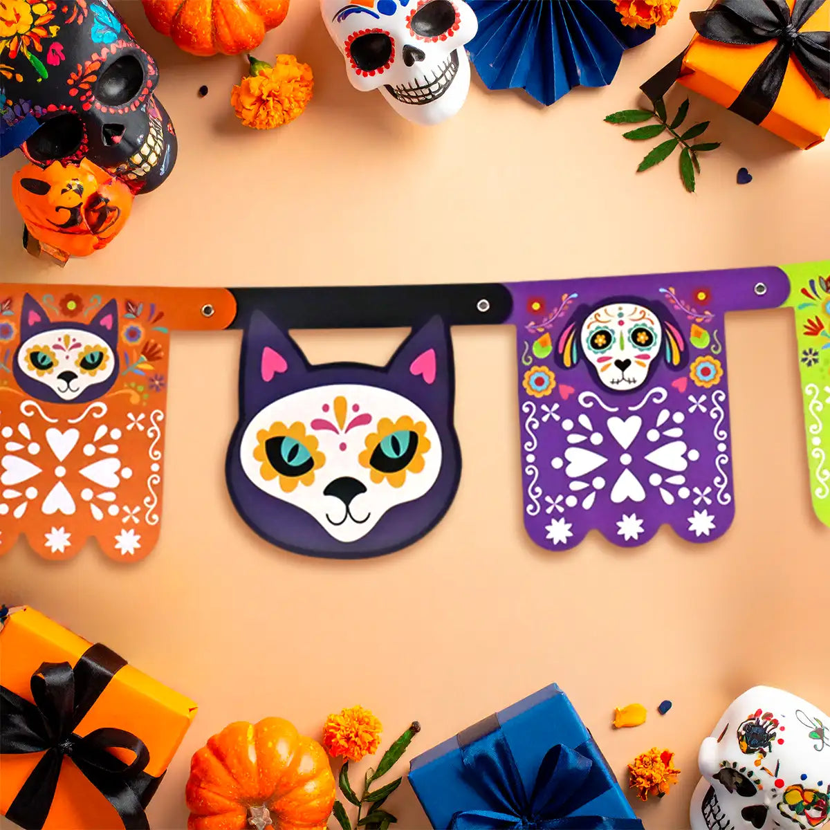 Animales, Banner, Diseño de Día de Muertos