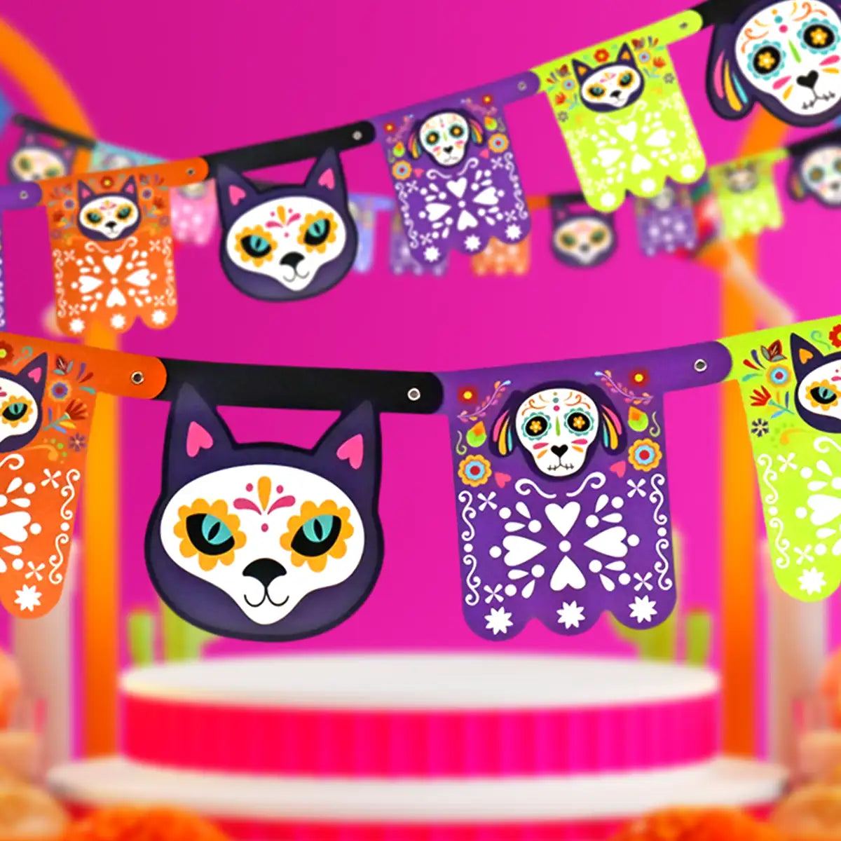 Animales, Banner, Diseño de Día de Muertos