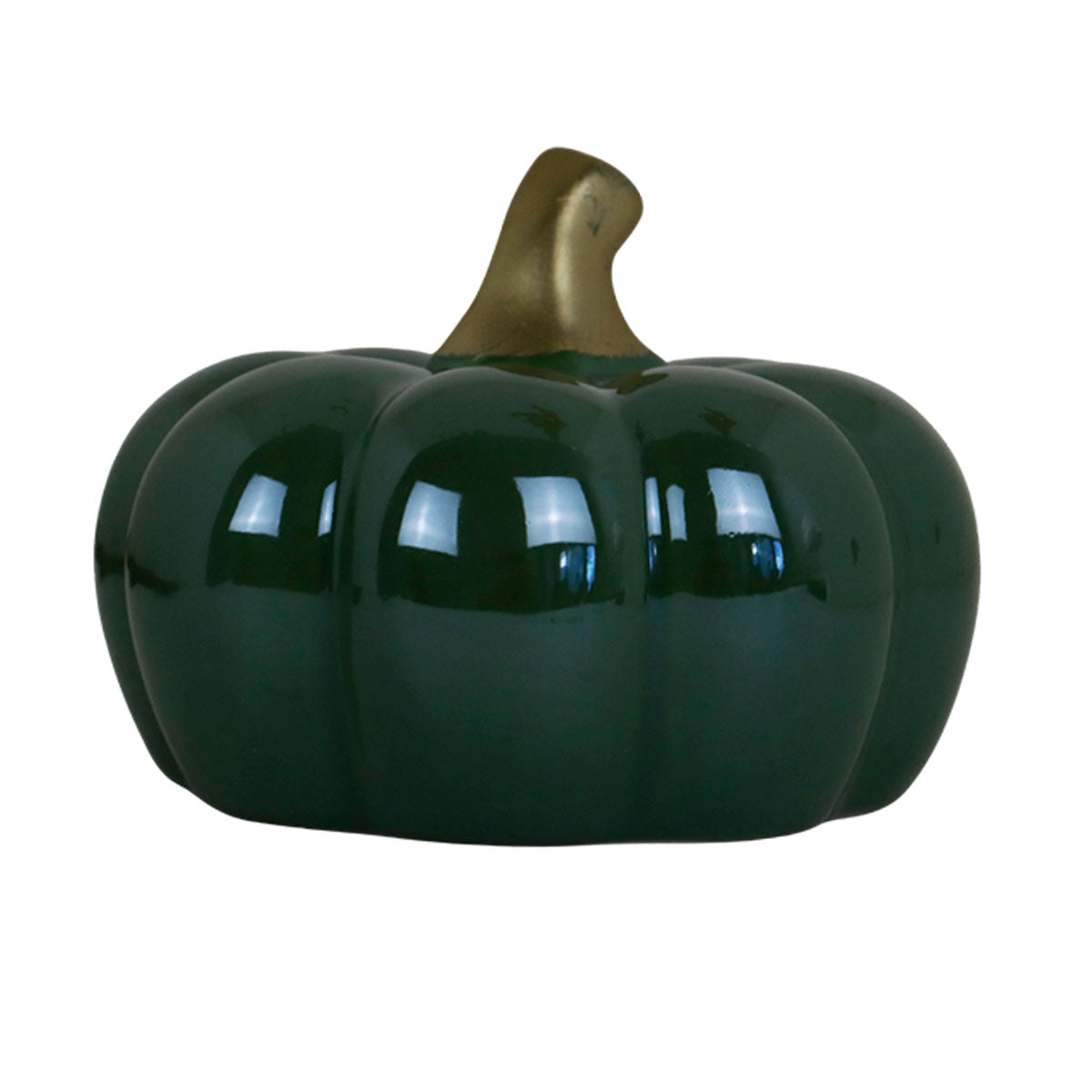 Calabaza, Figura de Cerámica, Halloween, Color Verde
