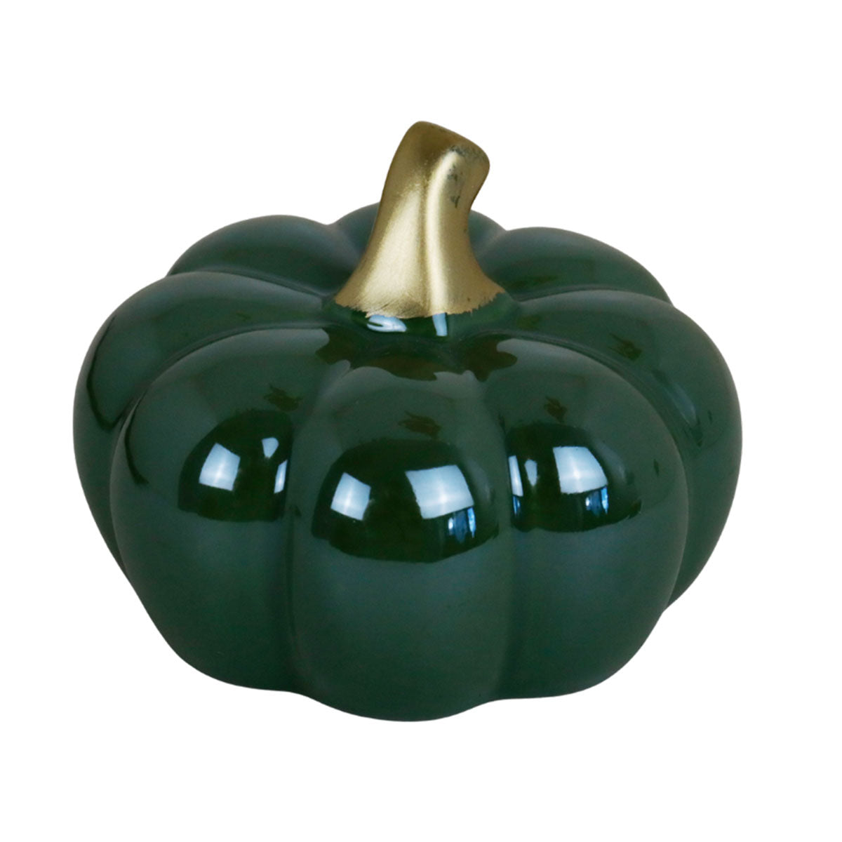 Calabaza, Figura de Cerámica, Halloween, Color Verde