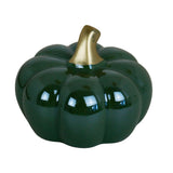 Calabaza, Figura de Cerámica, Halloween, Color Verde
