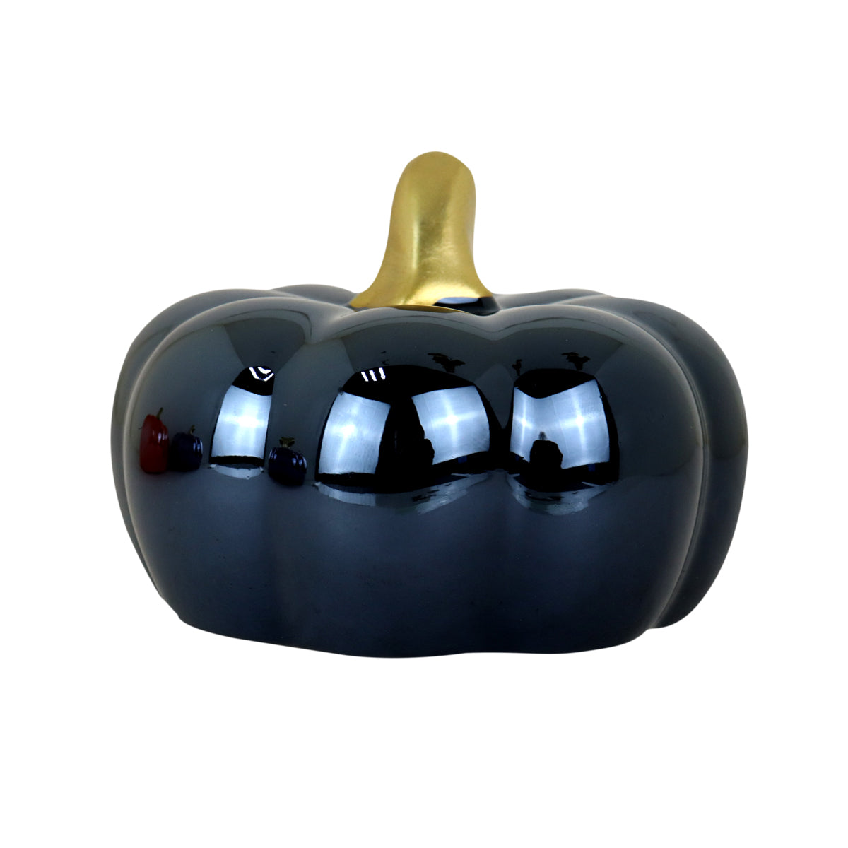 Calabaza, Figura de Cerámica, Halloween, Color Negro