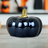 Calabaza, Figura de Cerámica, Halloween, Color Negro