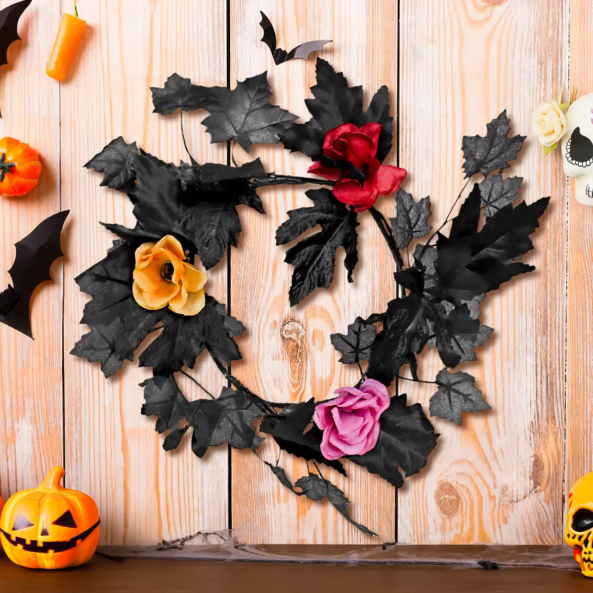 Corona de Halloween, Color Negro