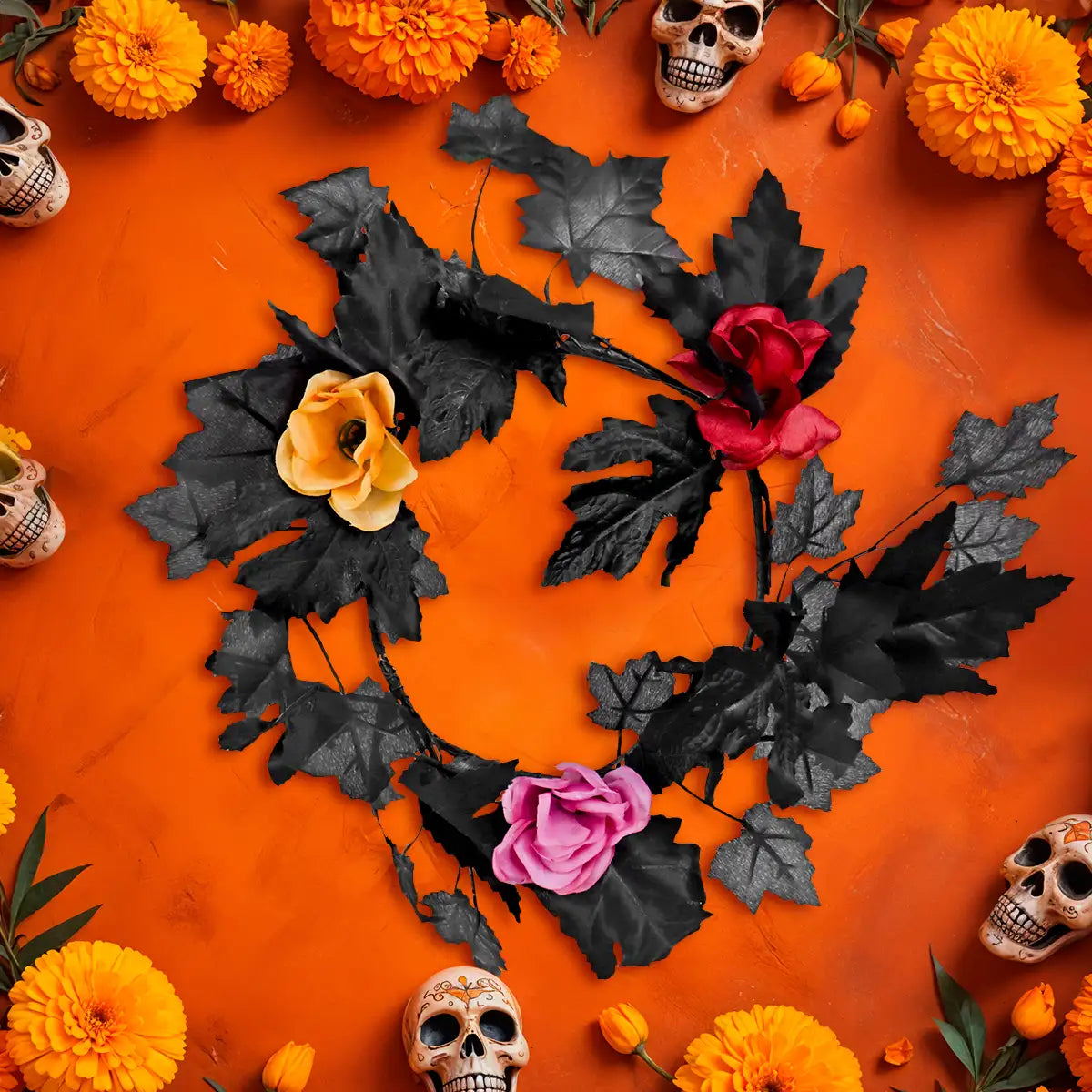 Corona de Halloween, Color Negro