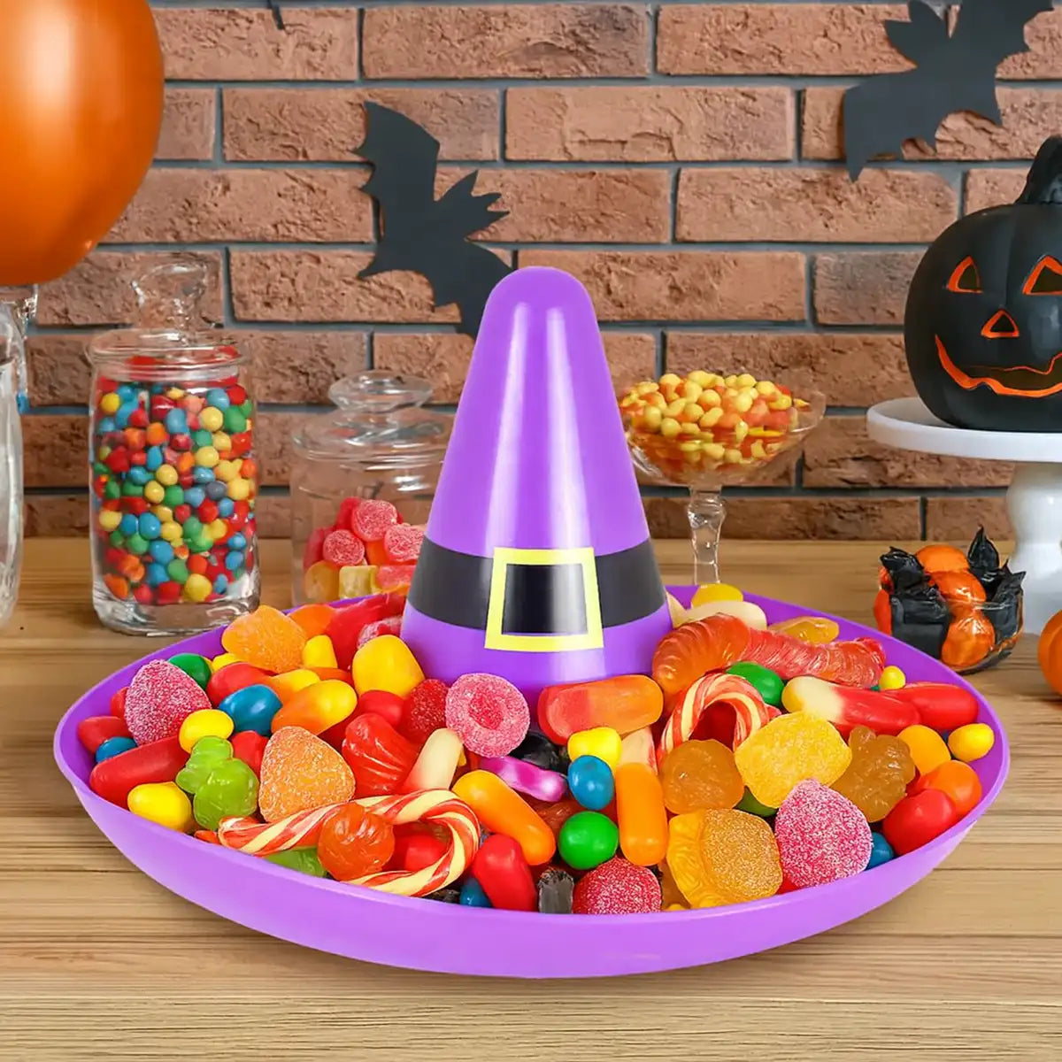 Botanero en Forma de Sombrero de Bruja, Halloween