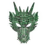 Máscara, Dragón, Color Verde, Disfraz de Halloween