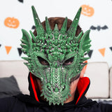 Máscara, Dragón, Color Verde, Disfraz de Halloween