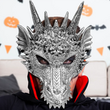 Máscara, Dragón, Color Plata, Disfraz de Halloween