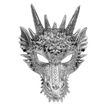 Máscara, Dragón, Color Plata, Disfraz de Halloween