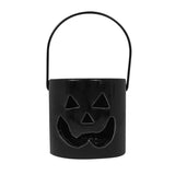 Calabaza, Portavela de Cerámica, Color Negro
