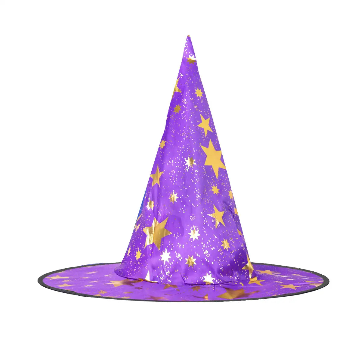 Sombrero de Bruja, Disfraz, Diseño Estrellas, Color Morado