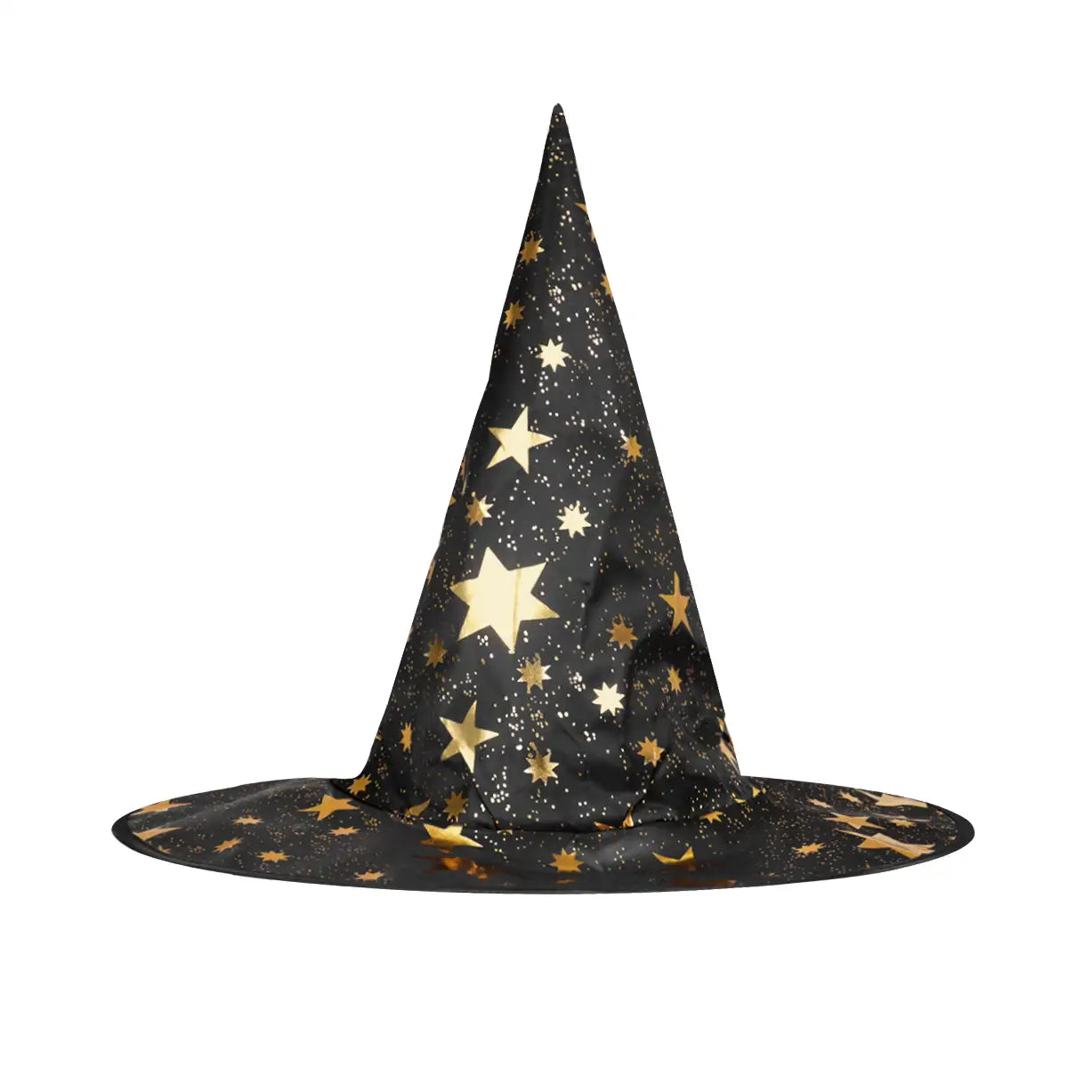 Sombrero de Bruja, Disfraz, Diseño Estrellas, Color Negro