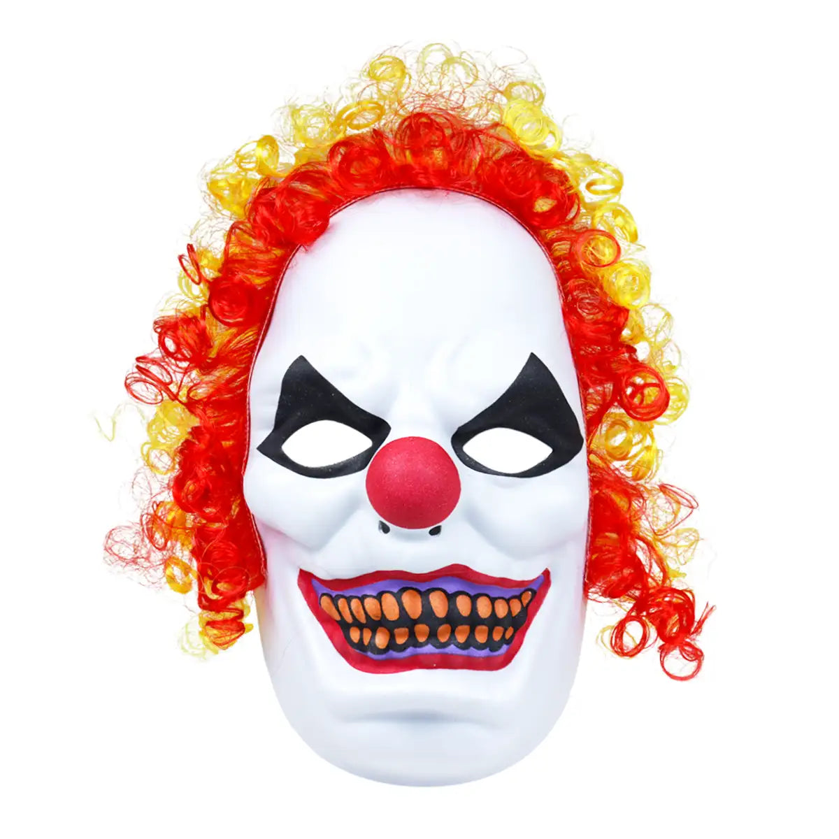 Máscara Payaso, Cabello Colores, Disfraz de Halloween