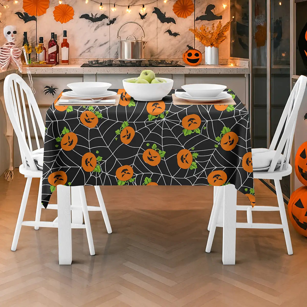 Mantel, Plástico, Color Negro, Halloween
