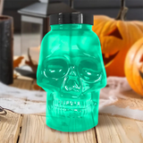 Calavera, Vaso de Plástico con Luz, Color Verde
