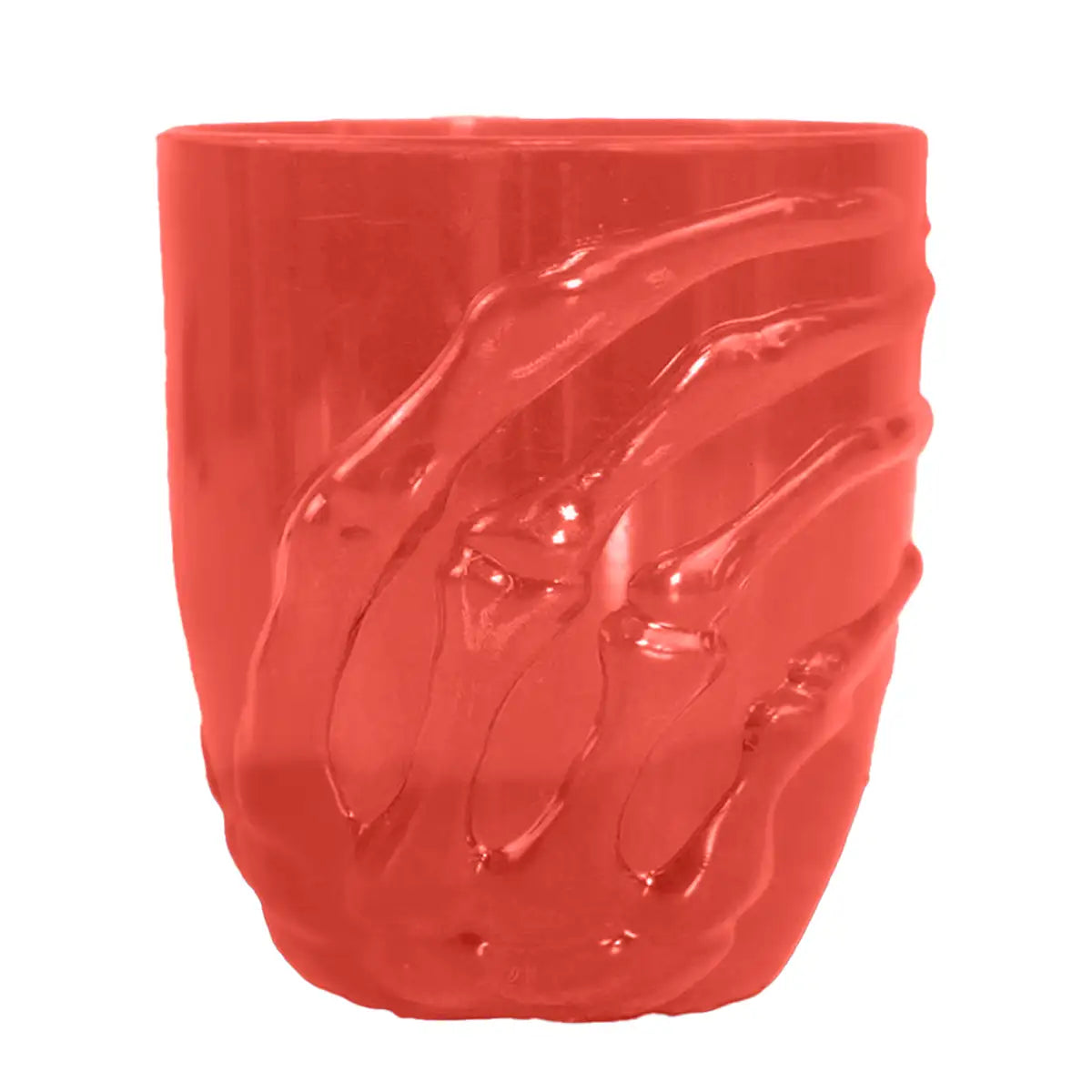 Mano Fantasmal, Vaso de Plástico, Color Rojo