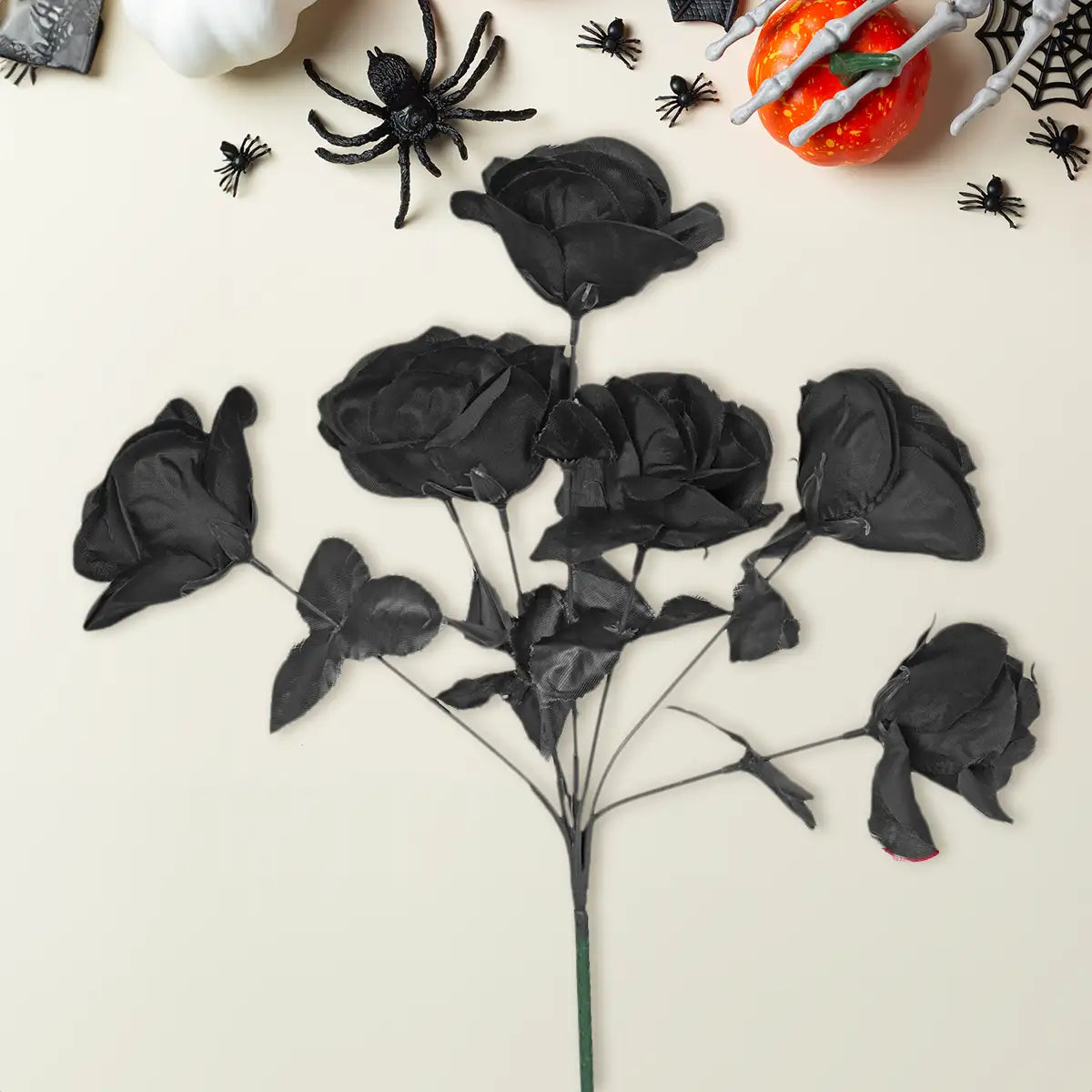 Rosas Artificiales, Color Negro, Halloween