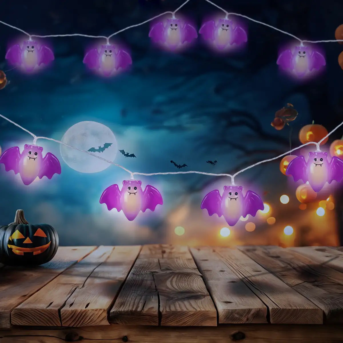 Murciélago, Luces LED, Halloween