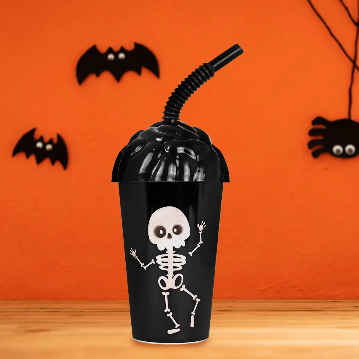 Esqueleto, Vaso con Popote, Halloween