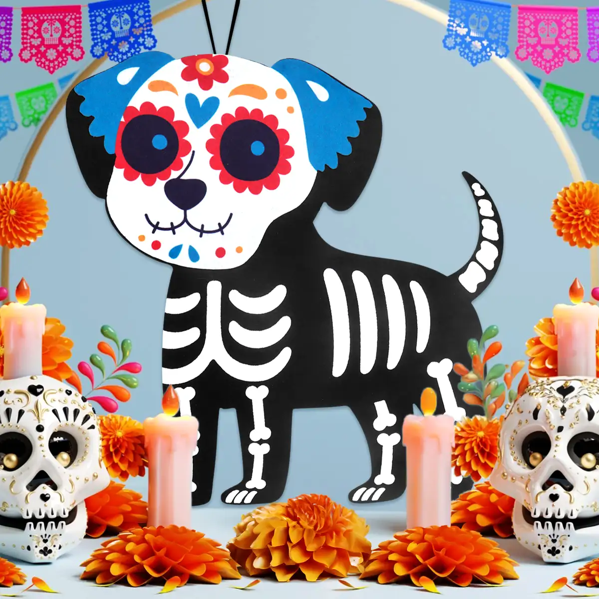 Perro, Decoración de Fieltro, Día de Muertos