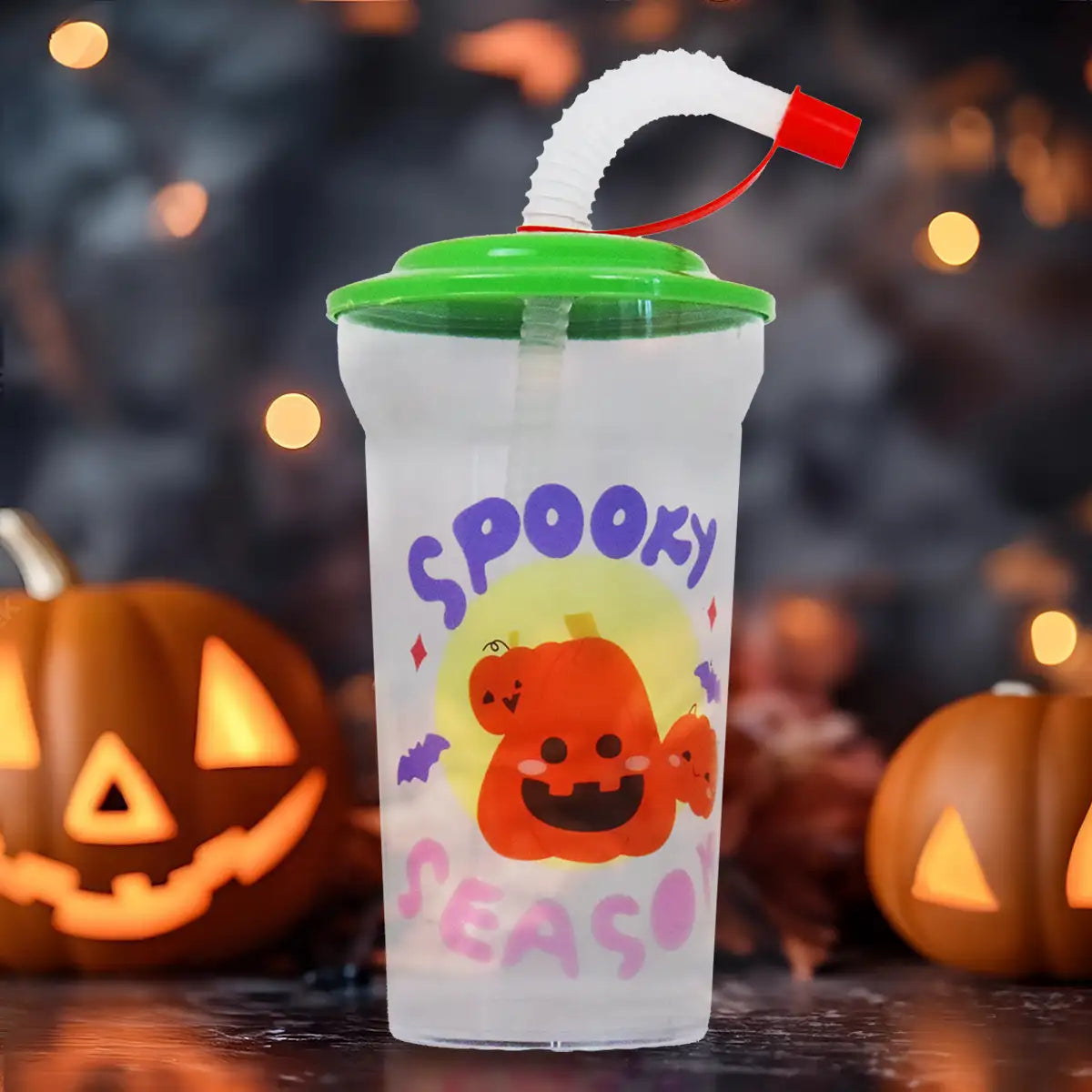 Vaso "Spooky Season" con Popote