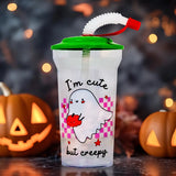 Vaso "I'm cute but creepy" con Popote