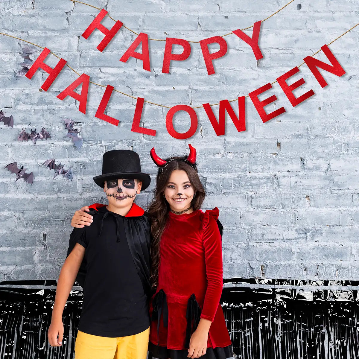 Happy Halloween, Banner Metálico para Decoración
