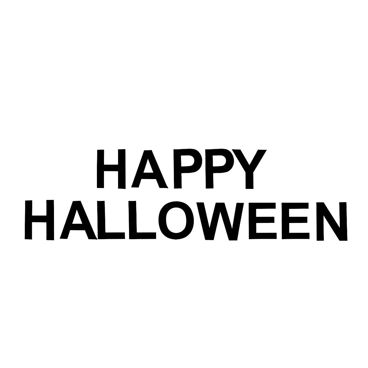 Happy Halloween, Banner Metálico para Decoración, Color Rojo