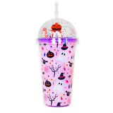 Fantasmas, Vaso de Plástico con Tapa y Popote