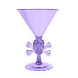 Copa de Martini con Diseño de Calavera, Halloween, Color Morado
