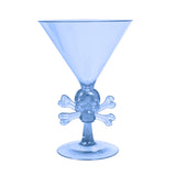 Copa de Martini con Diseño de Calavera, Halloween, Color Azul