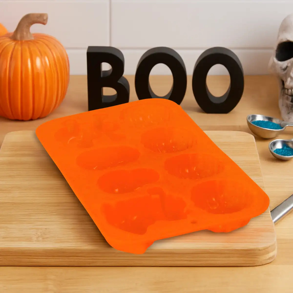 Molde de Silicón, Halloween, Color Naranja