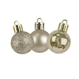 Kit de Esferas Navideñas, 12 pzas, Color Champagne