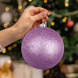 Esfera Jumbo Navideña, Glitter, Color Lila