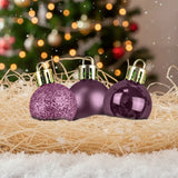 Kit de 12 Esferas Navideñas, Color Rosa